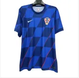 Mens Croatia away  Football Jersey white blue  2425