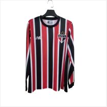 Mens Sao Paulo away jersey red Long sleeve   2425