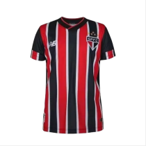 red and black soccer jerseys Mens Sao Paulo  away  2024/25