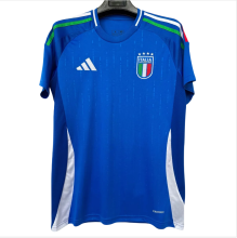 Mens Italy home soccer jersey blue 2425