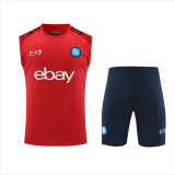 Mens Napoli red Vest short training 2024/25