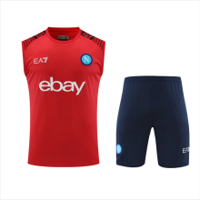Mens Napoli red Vest short training 2024/25