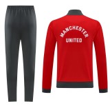 Mens Manchester United New 2024 Training Suit Men red Jersey