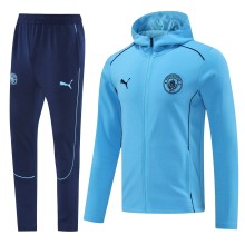 Mens Manchester City Sky blue hoodie set  Training suit 2024