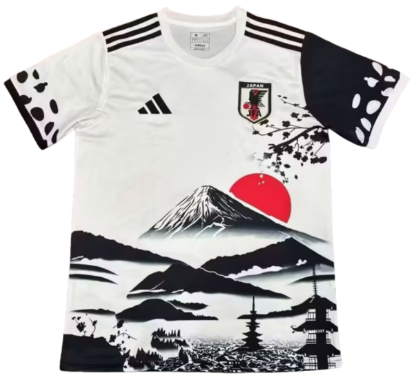 Mens Japan Fuji Tower Mountain Black and White 2526