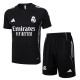 Mens Real Madrid   short training soccer jerseys black 2526 D2503#