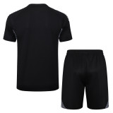 Mens Real Madrid   short training soccer jerseys black 2526 D2503#