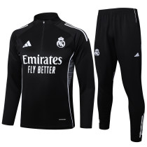 Real Madrid half-pull  black Training suit 2526