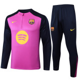 2025-26 Mens Barcelona Half Pull Tracksuit Light Blue