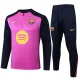 2025-26 Mens Barcelona Half Pull Tracksuit Light Blue