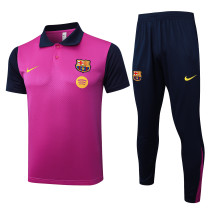 2025-26 Mens Barcelona Purple polo  Training Suit