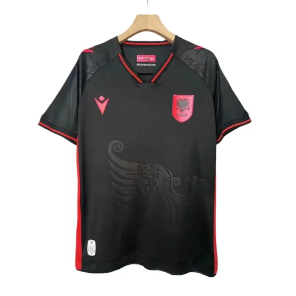 2025-26 Mens Albania black Third away Fans Soccer Jersey