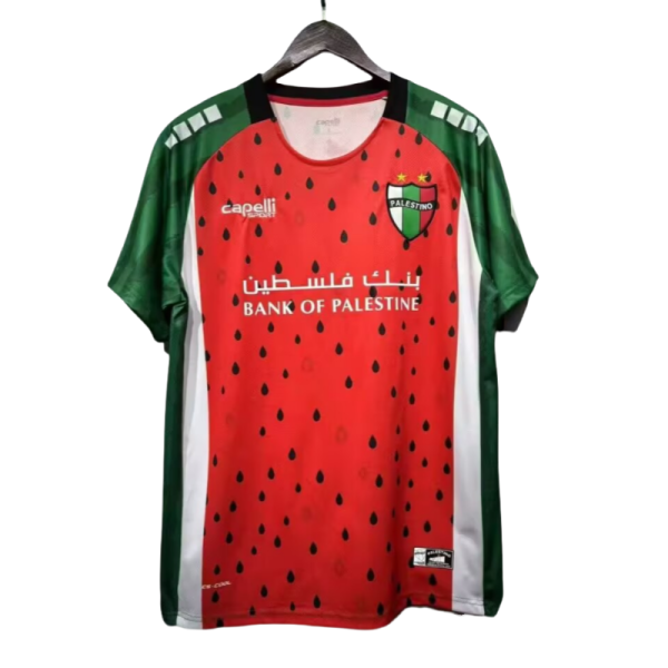 2025-26 Mens  Palestino Deportivo red Third away soccer jersey