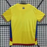 2025-26 Mens Romania yellow Home Fans Soccer Jersey