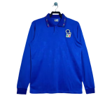 1994 Mens  Italy Home Retro blue Long Sleeve Soccer Jersey