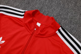 2025-26 Mens Flamengo red  Half Pull Retro version Training suit