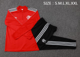 2025-26 Mens Flamengo red  Half Pull Retro version Training suit