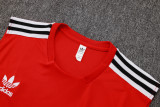 2025-26 Mens Flamengo red Retro version vest short training suit