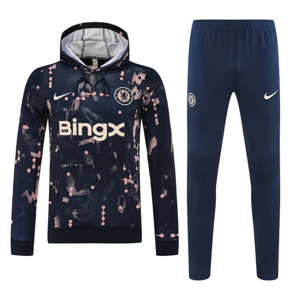 2025-26 Mens Chelsea Hoodie Sweatshirt + Pants Training Suit blue