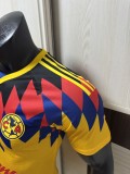 2025-26 Mens  Club America yellow home Player Version Soccer Jersey