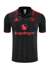 2025-26  Mens Manchester United black polo Soccer Jersey