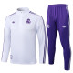 2025-26 Mens Real  Madrid white Retro version Half-pull Training Suit B2513#
