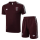 2025-26 Mens Ajax Deep jujube red Retro version Training Short Suit