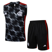 2025-26 Mens Flamengo black vest short training suit