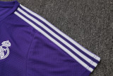 2025-26 Mens  Real Madrid Purple Retro Edition  Training Short Suit