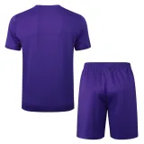 2025-26 Mens  Real Madrid Purple Retro Edition  Training Short Suit