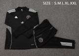 2025-26 Mens  Inter Miami Black Half-pull  Training Suit