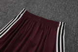 2025-26 Mens Ajax Deep jujube red Retro version Training Short Suit