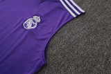 2025-26 Mens Real Madrid Purple Retro Edition Vest Short traning suit