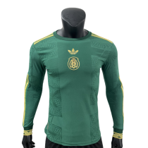 2025-26 Mens Mexico green Player Long Sleeve Soccer Jersey