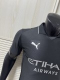 2025/26 Mens Manchester City   black Player version away  soccer Jersey