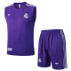 2025-26 Mens Real Madrid Purple Retro Edition Vest Short traning suit