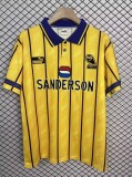 1995 Mens Wednesday F.C. away Retro yellow soccer jerser