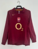 2005-06 Mens Arsenal red home Retro Jersey Long Sleeve