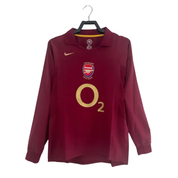 2005-06 Mens Arsenal red home Retro Jersey Long Sleeve