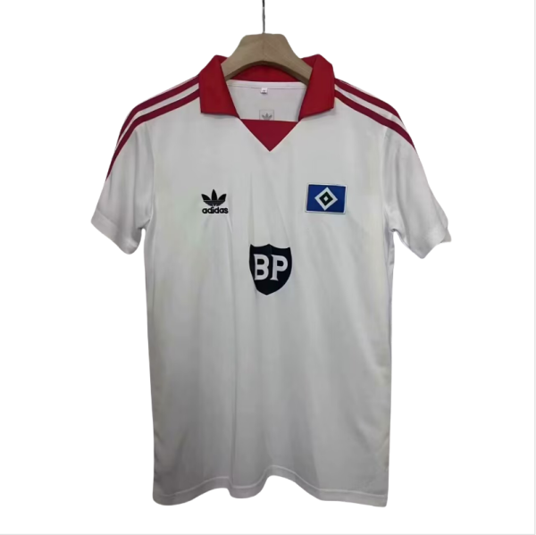 1980-81  Retro Hamburg SV  white Home Fans Soccer Jersey