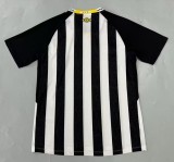 2526 Mens  Santos away Black and white soccer jersey