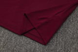 2025-26 Mens Ajax Deep jujube red  vest Training Short Suit