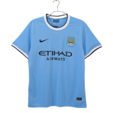 2013-14Mens Retro  Manchester City blue home soccer Jersey