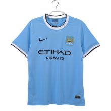 2013-14Mens Retro  Manchester City blue home soccer Jersey