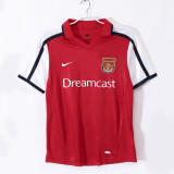 2001-02  Mens Arsenal Retro home red Soccer  Jersey