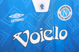 1993-94 Mens Napoli Retro home  blue Soccer Jersey