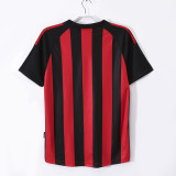 2002-03  Mens Retro AC Milan Home soccer Jersey