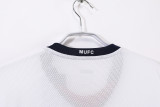 2008-09 Mens Manchester United white Long Sleeve away Soccer Jersey