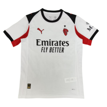 2025-26 Mens AC Milan white  Away soccer Jersey