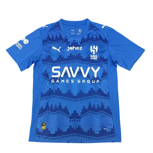 2025-26 Mens   Al-Hilal home blue soccer jersey